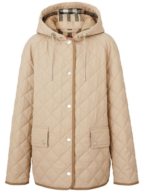 burberry diamond quilted mid length hooded coat|Burberry diamond quilted jacket men's.